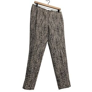 Piazza Sempione Made in Italy Audrey Trousers Ivory‎ Black ITA Size 46 (USA 12)